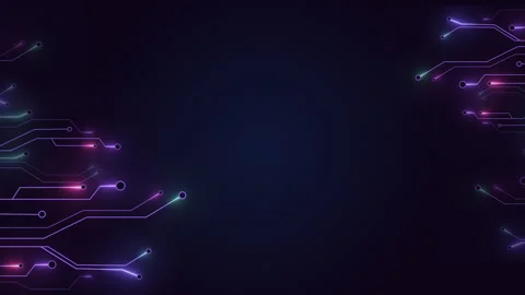 Abstract Tech Circuit Lines Motion Background Stock Footage 327620549