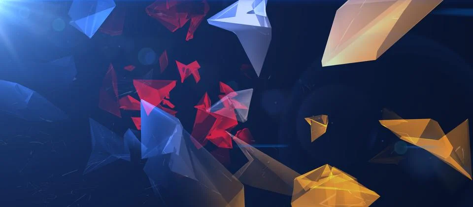 Abstract tech color background of geometric shapes. 3d rendering 스톡 일러스트