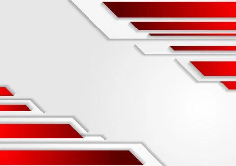Abstract tech corporate red grey background Stock Illustration