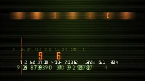 Abstract Tech Data Scan With Glowing Digits Видео 319529042