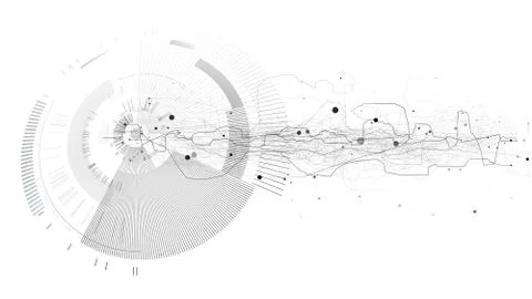 Abstract tech design background. Engineering technology wallpaper made with Stock Illustration