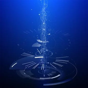 Abstract tech design background. Engineering technology wallpaper made with Stock Illustration