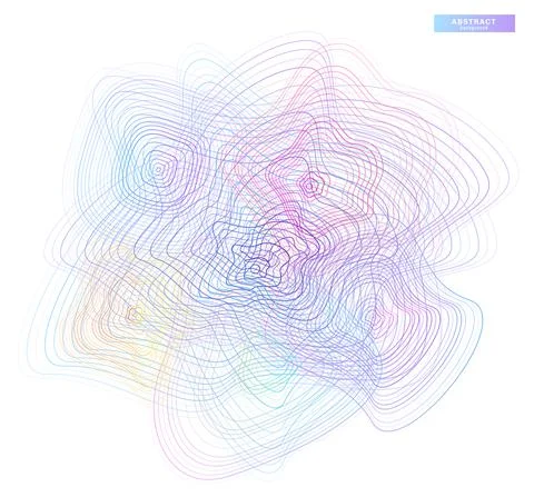 Abstract tech digital future shapes vector background isolated on white Stock Illustration