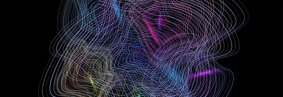 Abstract tech digital future shapes vector background. Technology 3d banner Stock Illustration