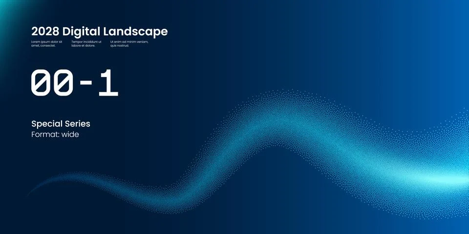 Abstract Tech Dots Digital Technology Blue Vector Shape Background. Artificial Stock Illustration