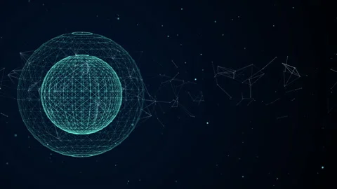 Abstract Tech Earth Globalization Concept Transmit Ai Video Stock Footage 337983696