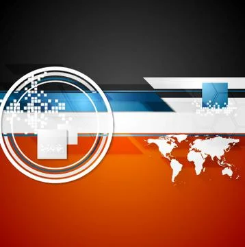 Abstract tech flat vector background 스톡 일러스트