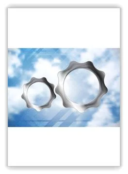 Abstract tech flyer template. Vector brochure Abstract tech flyer template... Foto stock