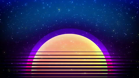 Abstract tech futuristic background with Space, Sun, lines for data and Video stock 107066358