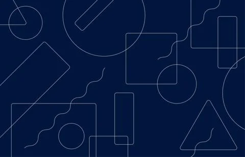 Abstract tech geometric artwork design of minimal decorative template. Stock Illustration