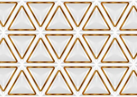 Abstract tech geometric background with grey bronze triangles Stock Illustration