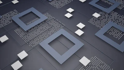Abstract tech geometric background on a seamless loop Stock Footage 301997298