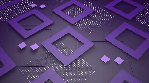Abstract tech geometric background on a seamless loop Stock Footage 302197821