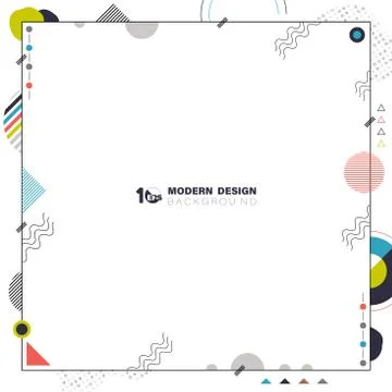 Abstract tech geometric design of artwork elements frame background. Stock Illustration