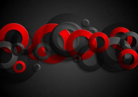 Abstract tech geometric rings vector background 스톡 일러스트