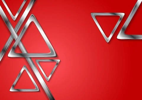 Abstract tech geometry metallic triangles background Abstract tech geometr... 스톡 사진