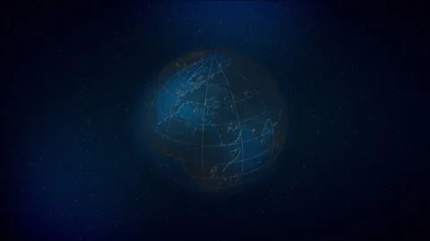 Abstract tech globe symbolizing renewable energy network and future ecology Stock Footage 336315694