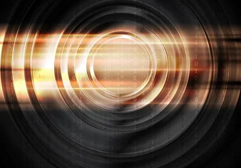 Abstract tech glowing background with circles Abstract tech glowing backgr... Stock Photos