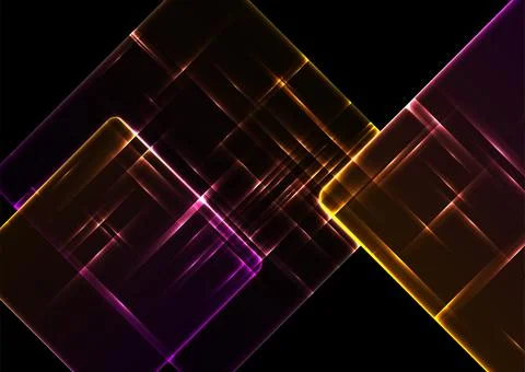 Abstract tech glowing neon lines futuristic geometric background 스톡 일러스트