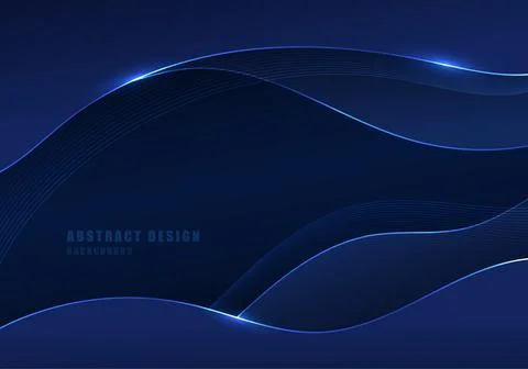 Abstract tech gradient blue design artwork decorative template. Stock Illustration