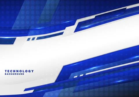 Abstract tech gradient blue design decorative artwork style. Stock Illustration