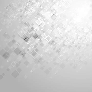 Abstract tech grey geometric squares background Illustrazione stock