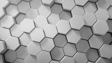 Abstract tech honeycomb background. Stock Photos
