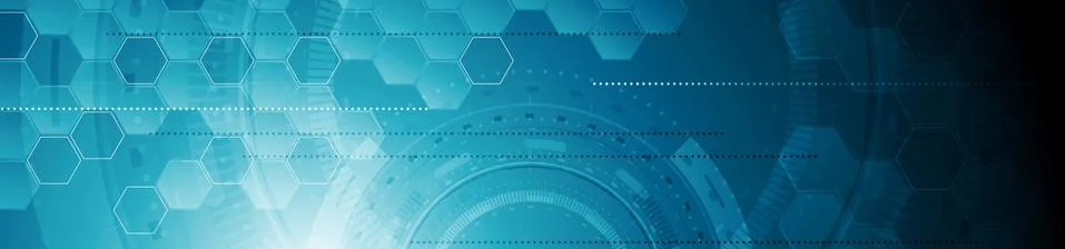 Abstract tech industrial geometric web header banner Stock Illustration