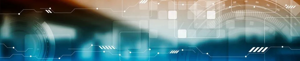 Abstract tech industrial web header banner Stock Illustration