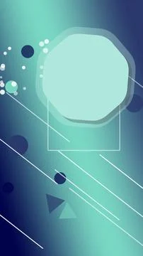 Abstract tech interface design with a glowing rounded frame and geometric l.. 库存插图