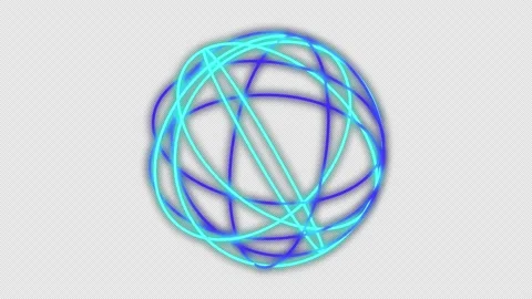 Abstract tech lines animated.Orb glowing technology Video stock 168124210