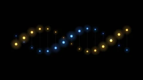 Abstract Tech Loading Screen with Glowing DNA Wave Vídeos de archivo 342263400