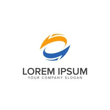 Abstract tech logo design concept template Stock Illustration