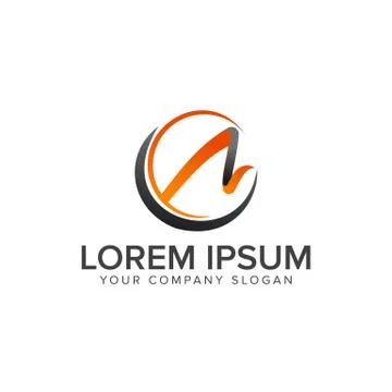 Abstract tech logo design concept template Stock Illustration