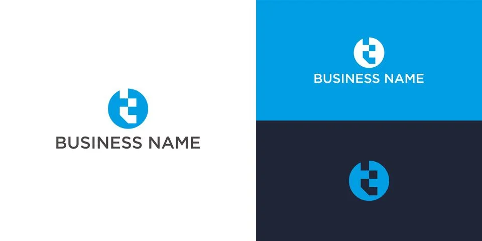 Abstract tech logo design Stock Illustration