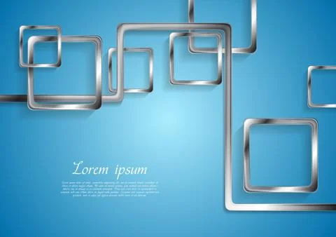 Abstract tech metallic elements Stock Illustration