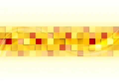 Abstract tech mosaic background with wave Illustrazione stock