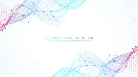 Abstract tech network connection dots. Digital technology and big data analysis Stock Illustration