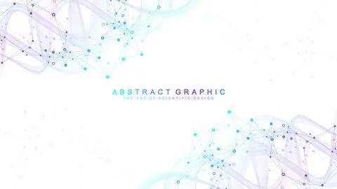 Abstract tech network connection dots. Digital technology and big data analysis イラスト素材