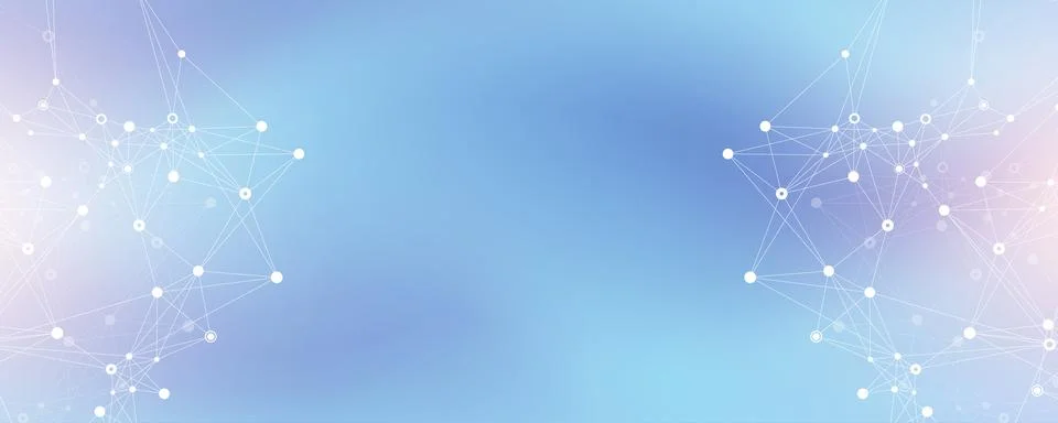 Abstract tech network connection dots. Digital technology and big data analysis イラスト素材