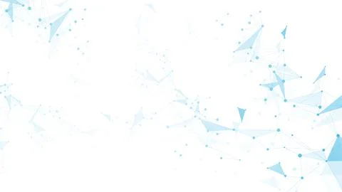 Abstract tech network connection dots. Digital technology and big data analysis Stock Illustration