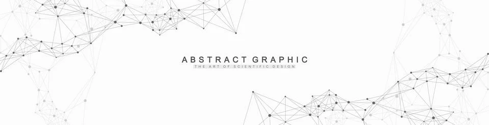 Abstract tech network connection dots. Digital technology and big data analysis 스톡 일러스트