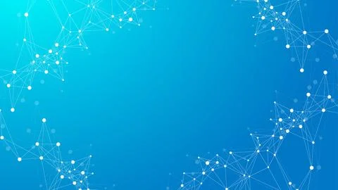 Abstract tech network connection dots. Digital technology and big data analysis イラスト素材