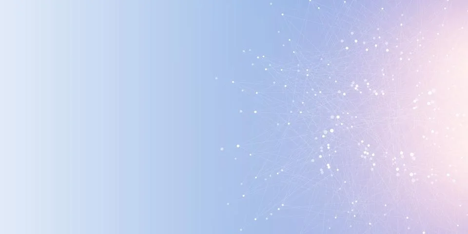 Abstract tech network connection dots. Digital technology and big data analysis Stock Illustration