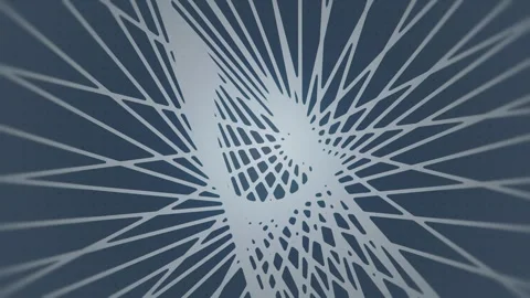 Abstract tech network of merging rays on blue background Stock Footage 346159385