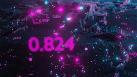 Abstract tech place with numbers Stock Illustration