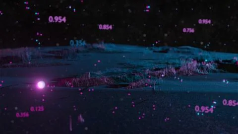 Abstract tech place with numbers Stock Illustration
