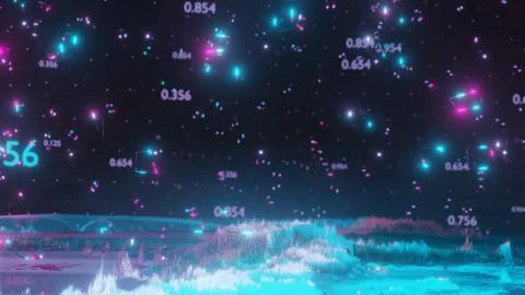 Abstract tech place with numbers Stock Illustration