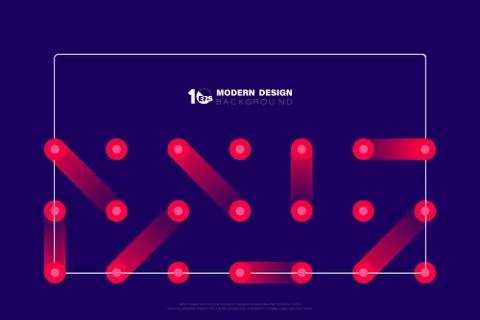 Abstract tech purple and red contrast digital design background. Illustrazione stock