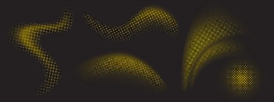 Abstract tech smooth lines with halftone pattern Stock Illustration